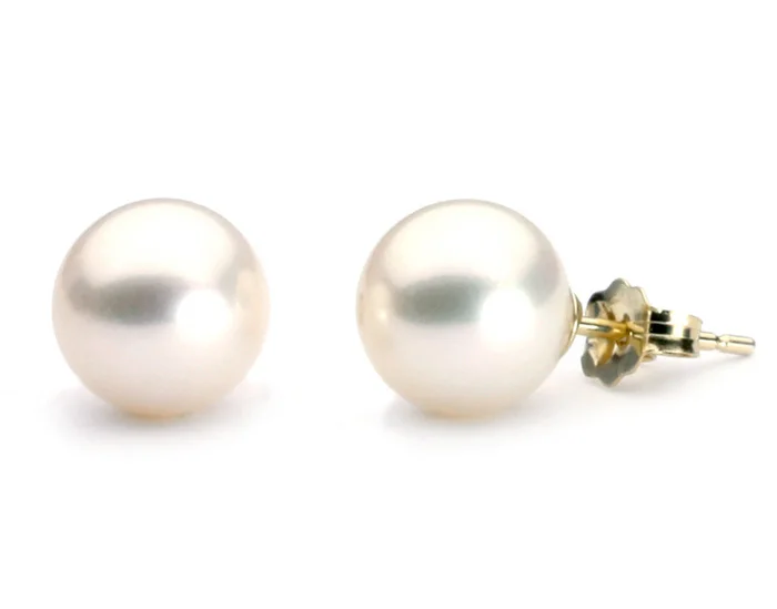 AAA Freshwater White Pearl Stud Earrings Discounted Pearls.jpg