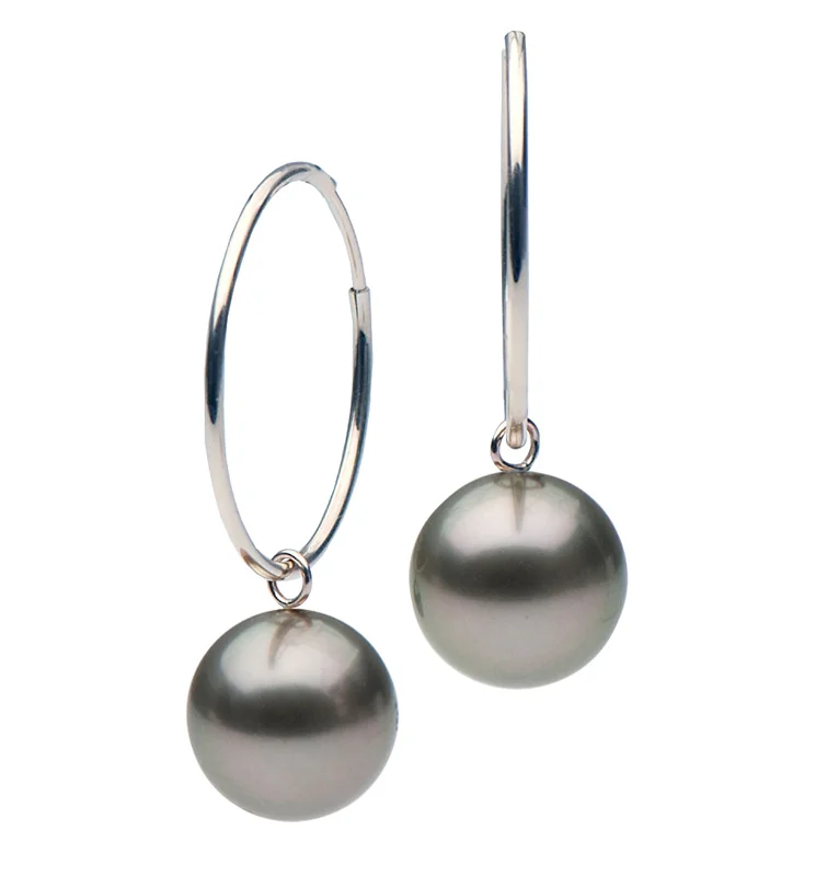 Black Tahitian Hoop Pearl Earrings Discounted Pearls.jpg
