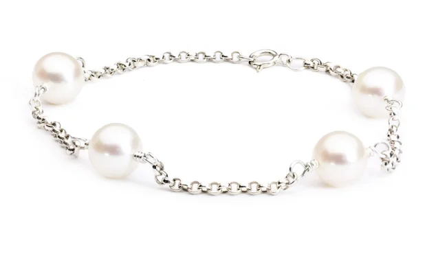 Freshwater White Tincup Pearl Bracelet Discounted Pearls.jpg