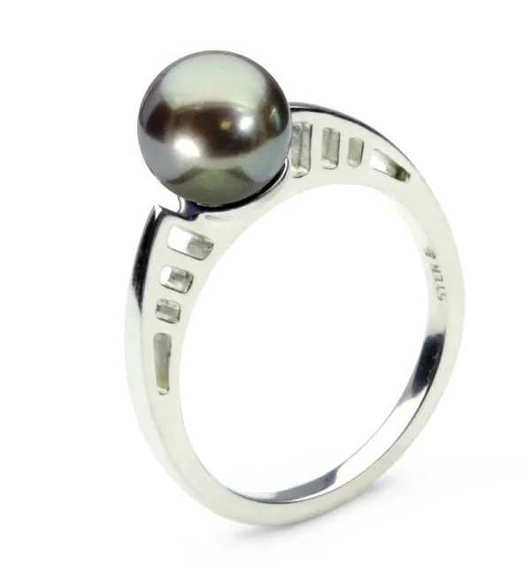 Freshwater Black Pearl Ring 7-8mm AAA Discounted Pearls.jpg