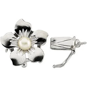 Flower Pearl Clasp | Single Strand Clasp Discounted Pearls.jpg