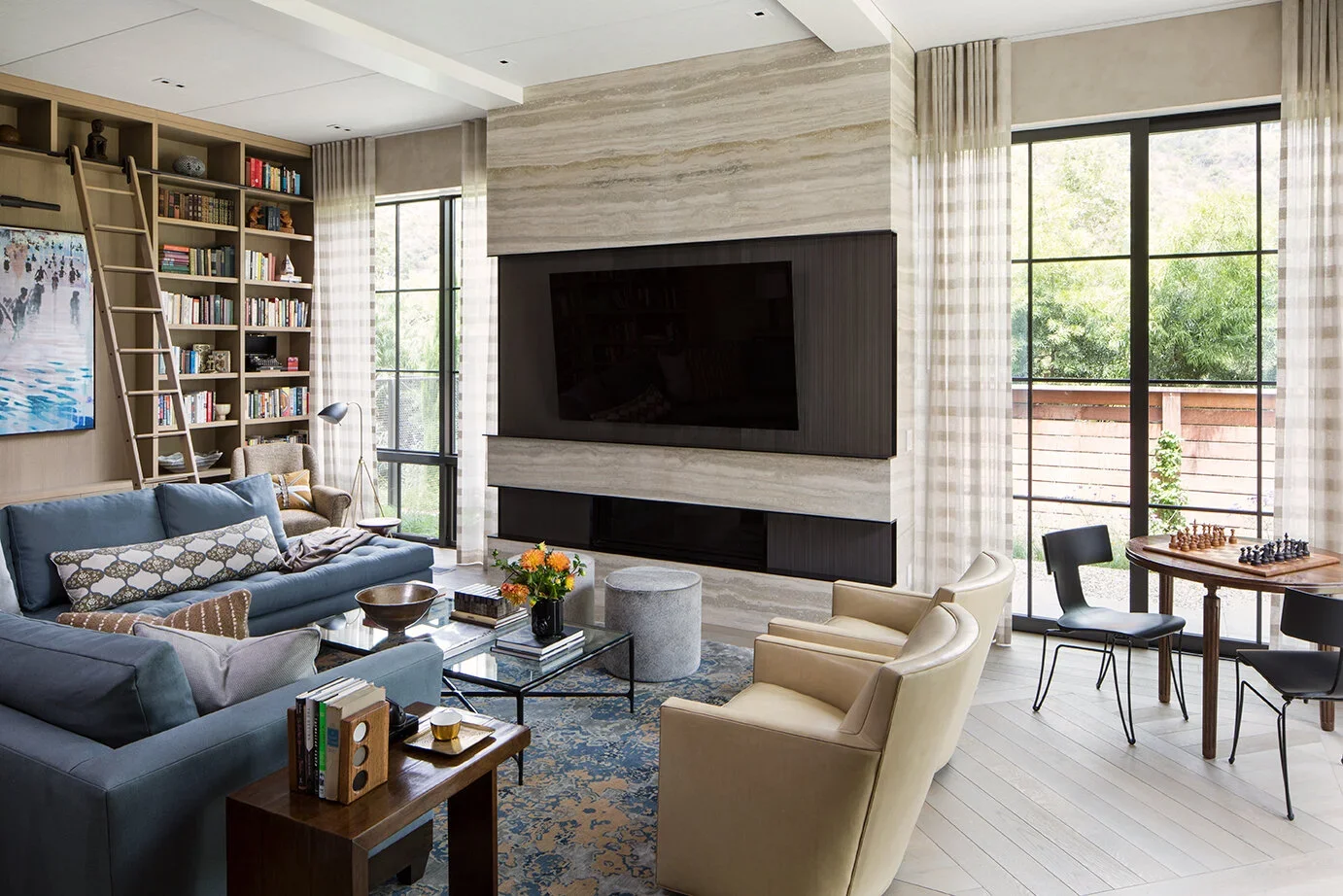 Library-TV-Fireplace-Marble-Surround-Built-in-Bookshelves-Perfitt-Richards.webp