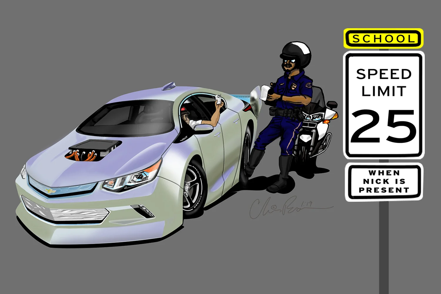 Chevrolet Volt Cartoon