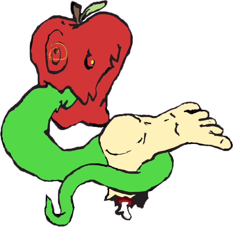 Demon Apple Sticker