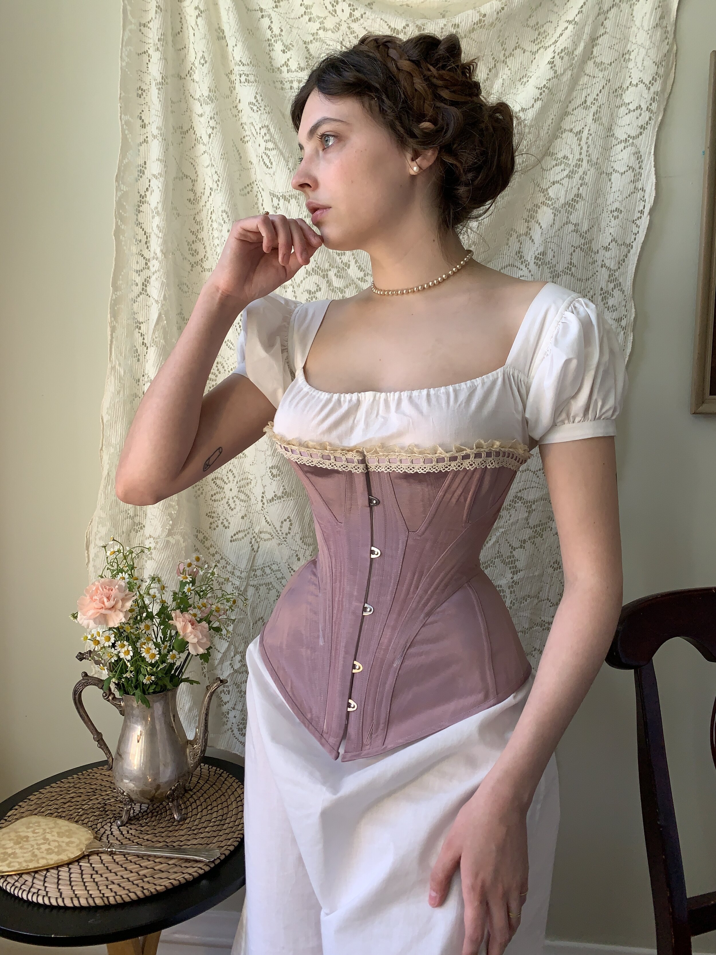 Victorian Moire Corset — Emma Collins