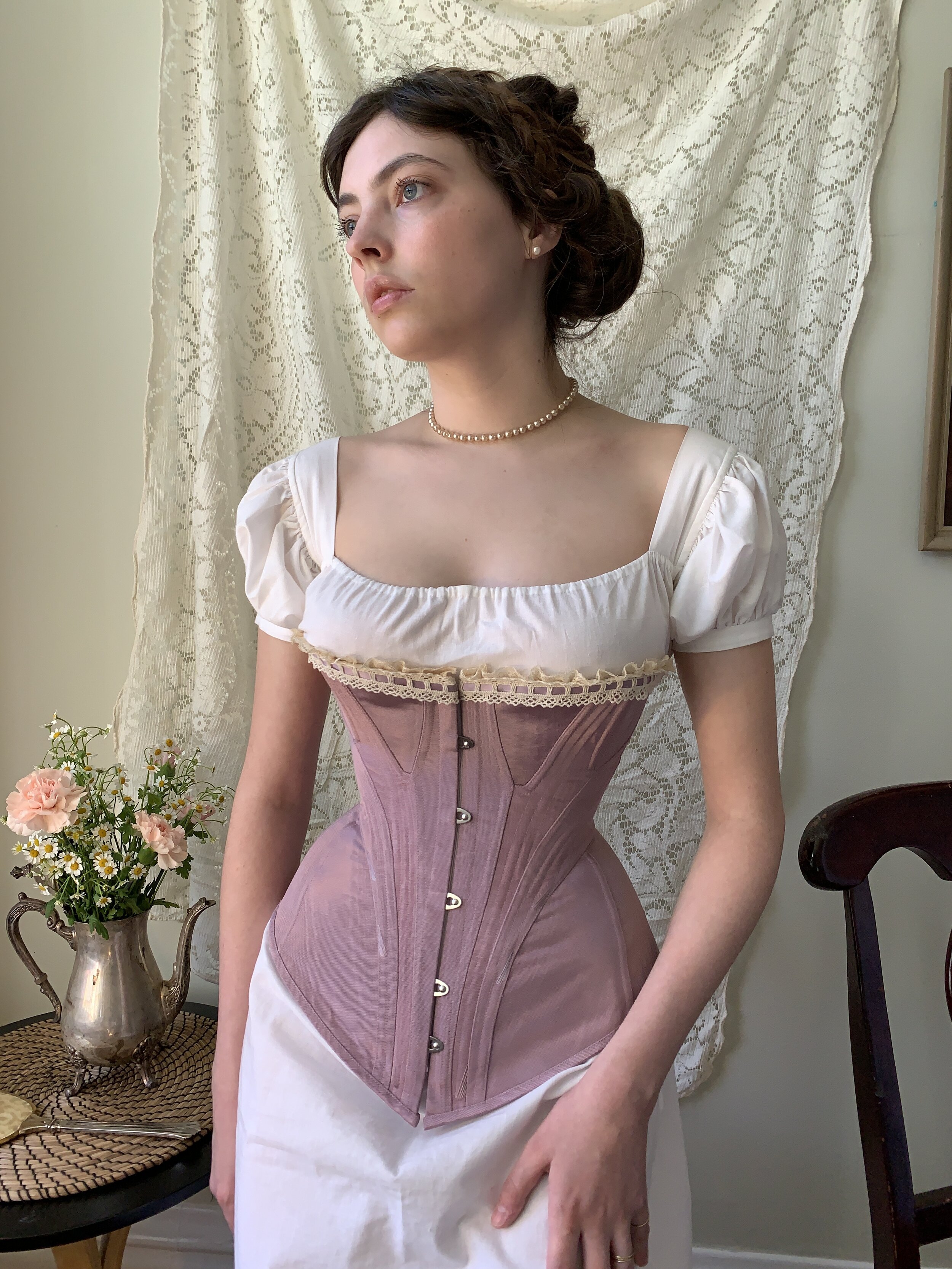 Victorian Moire Corset — Emma Collins