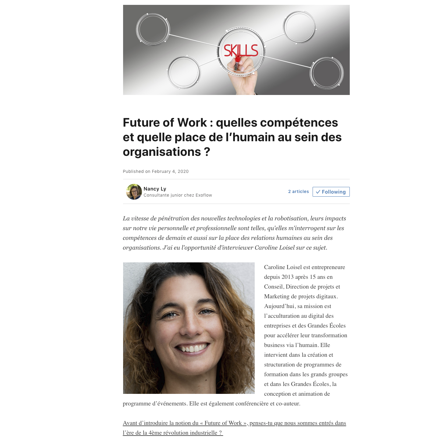 Future of Work : quelles compétences et quelle place de l’humain au sein des organisations 