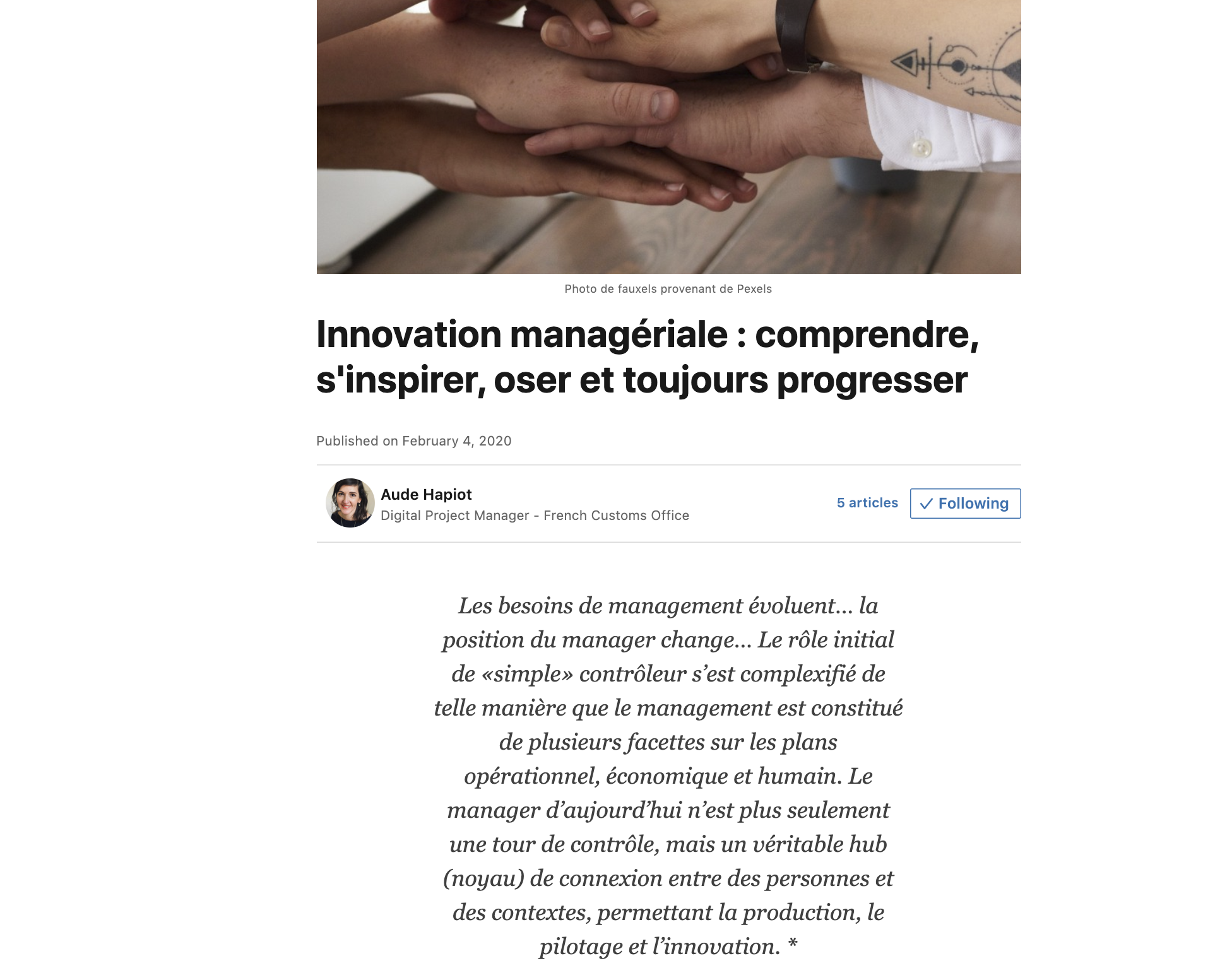 Innovation managériale : comprendre, s'inspirer, oser et toujours progresser