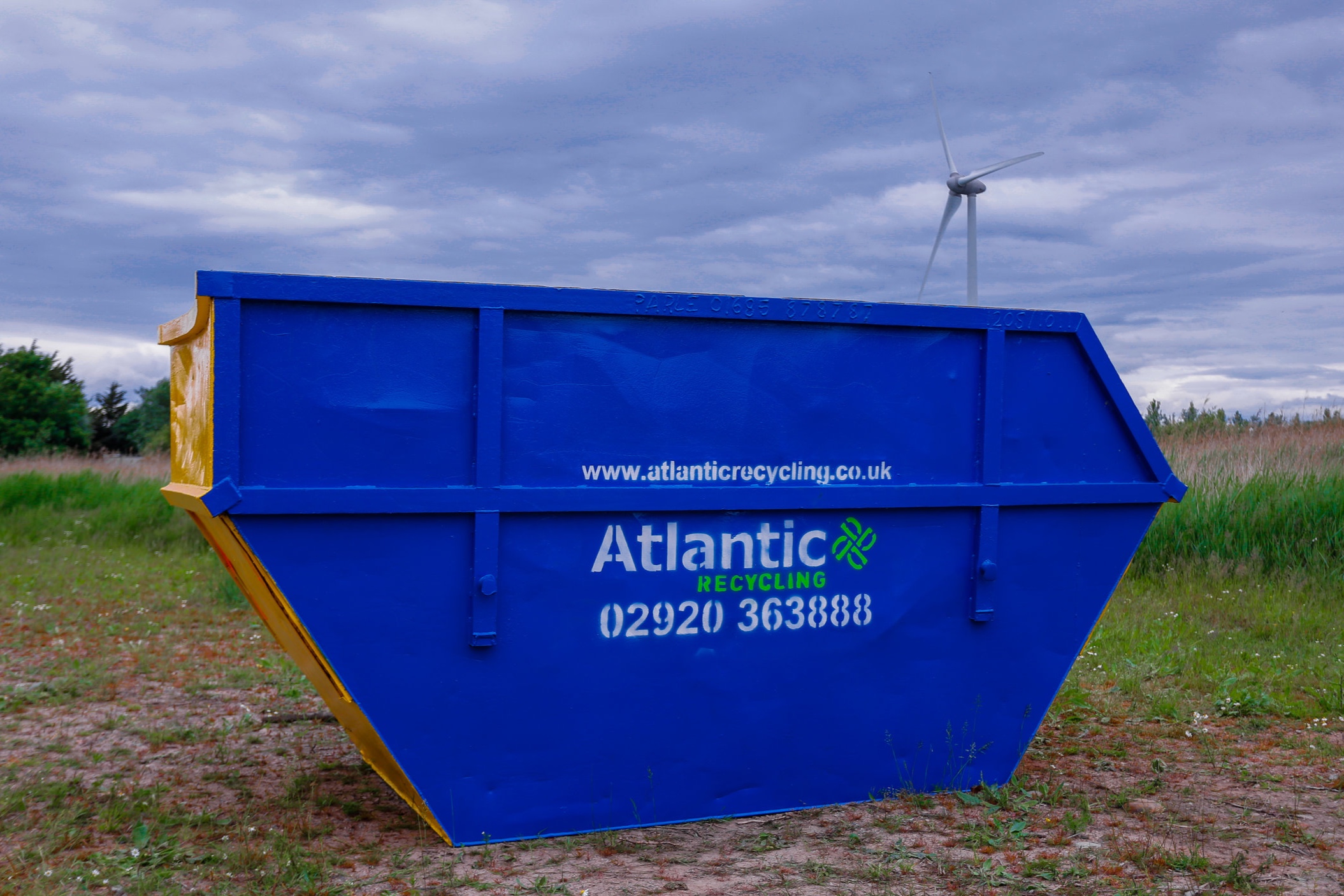 A large open skip at Atlantic Skips