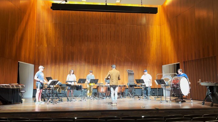 Tomorrow at ACC&rsquo;s Highland Campus, 2 PM; join us for the first ever @accmusicdept Percussion Ensemble Concert! We&rsquo;re doing music by @gemma_peacocke , Phillip Glass, and our big semester project: the monumental &ldquo;Toccata for Percussio