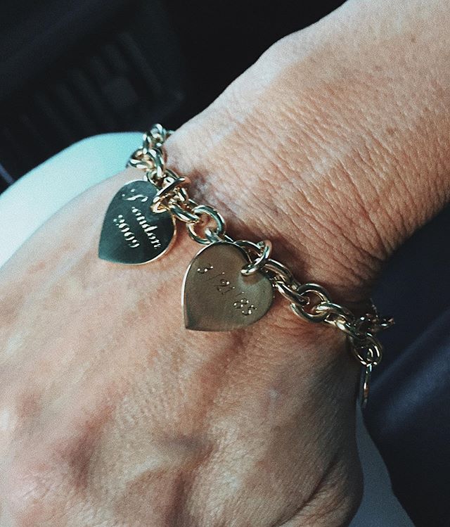 I love this bracelet! A gentleman wanted to create a bracelet for his wife that had charms for each of their children and their spouses. (Eventually, there will be hearts for babies, I am sure.) He was adamant that this needed to be &ldquo;heirloom q