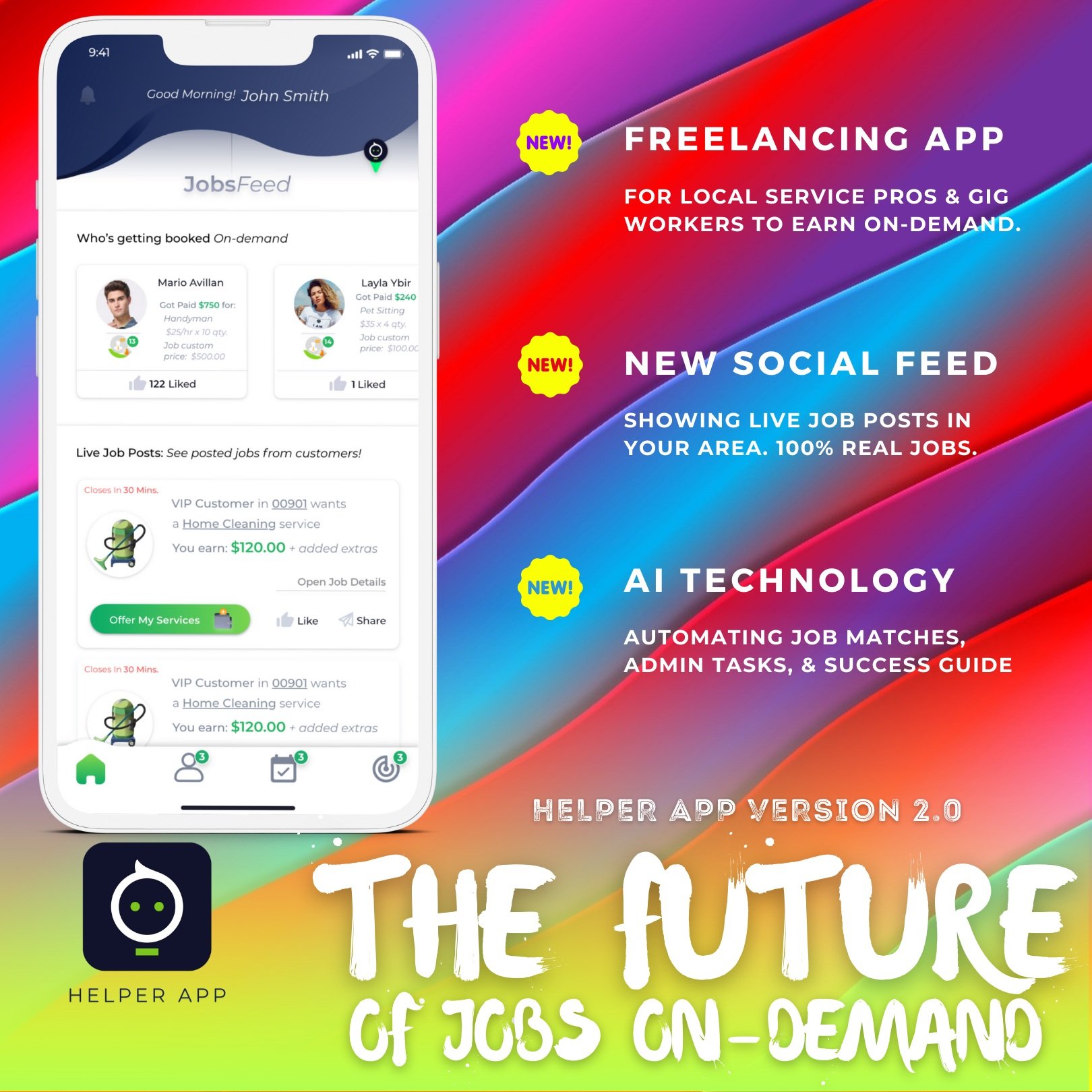 Hallo Helper PeertoPeer Platform for Daily Jobs/Tasks Nearby