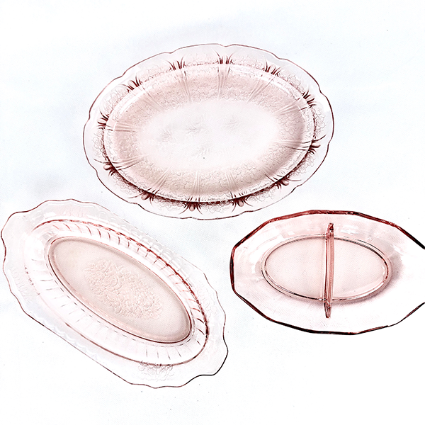 Mixed Pink Serving Dishes