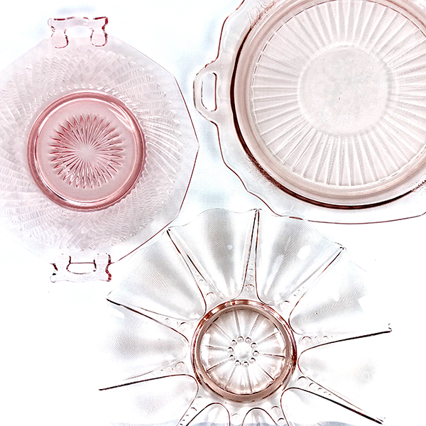 Mixed Pink Serving Platters