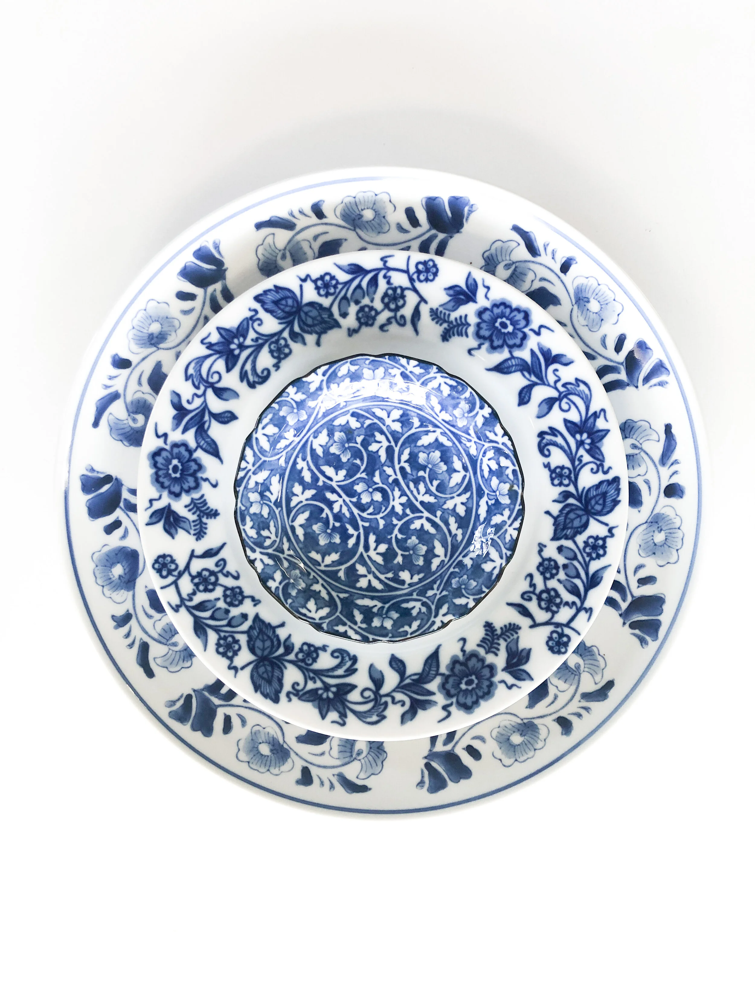 Mixed Blu Antico Plate Collection