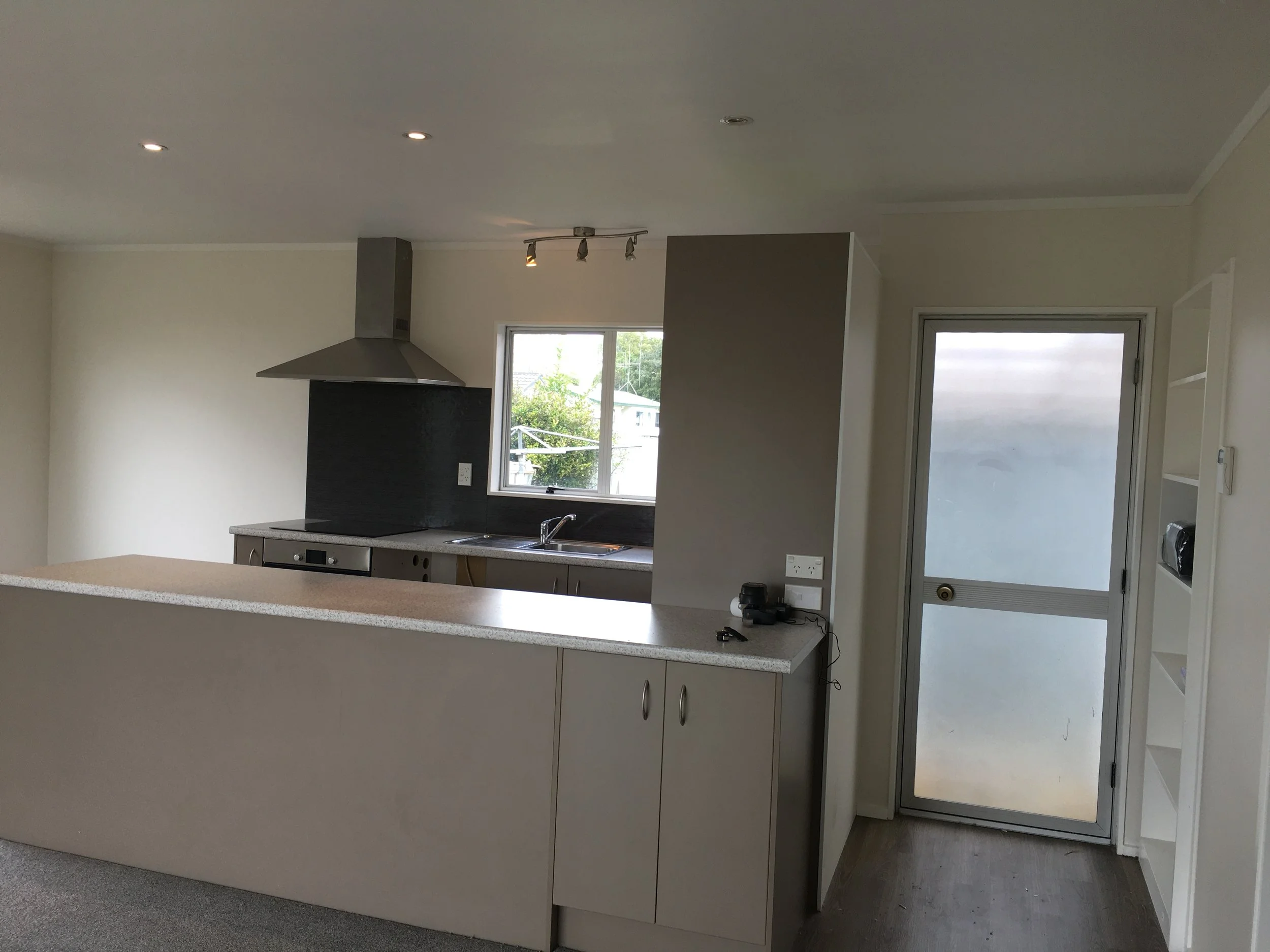 Open plan kitchen, dining and lounge