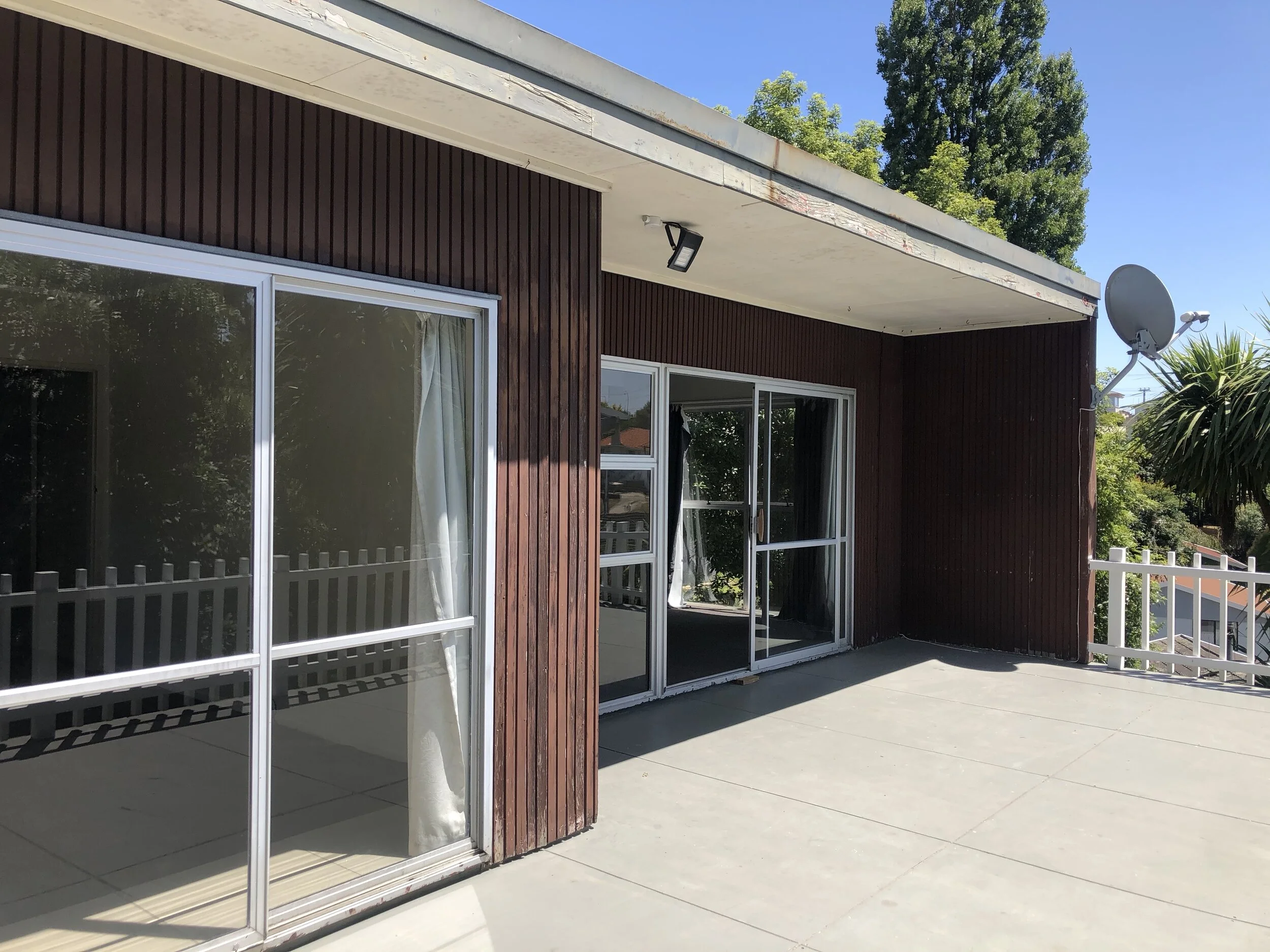 Upstairs off decked area