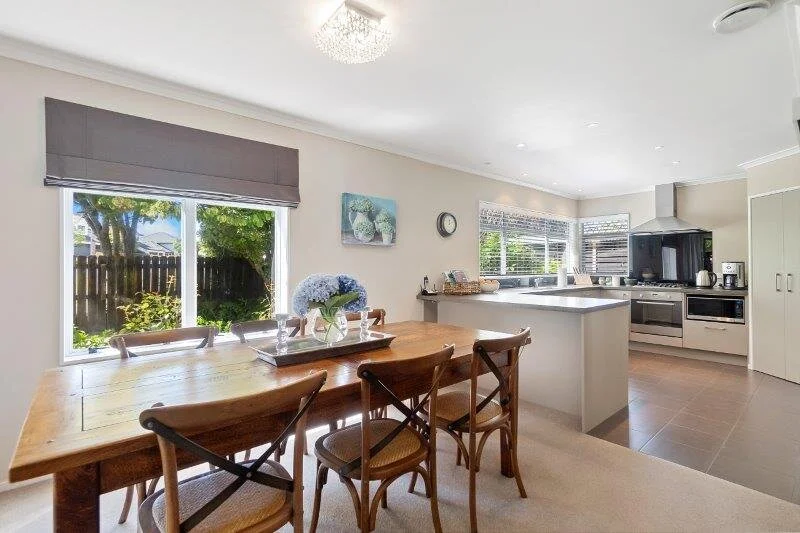 open plan kitchen/dining/living areas