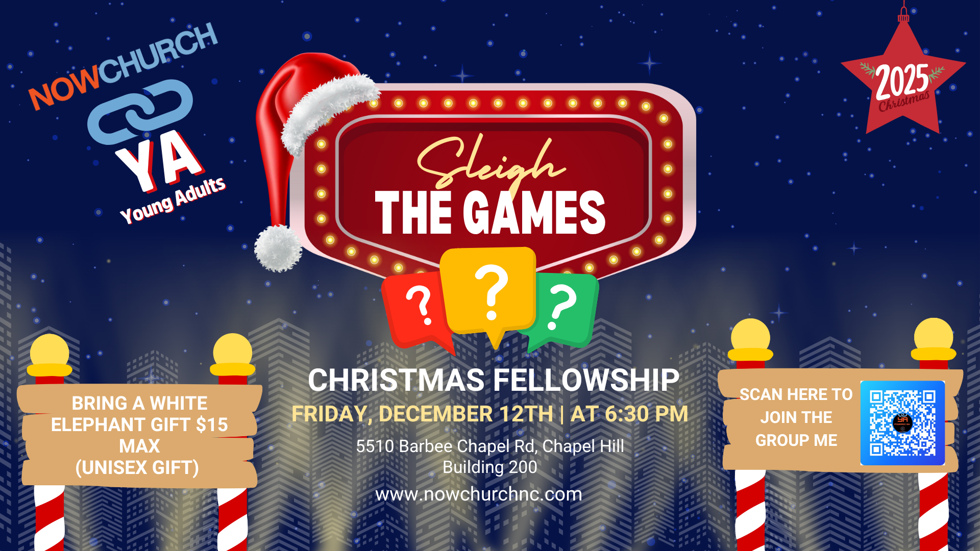 Young Adults | Sleigh the Games Christmas Party | December 12th 
