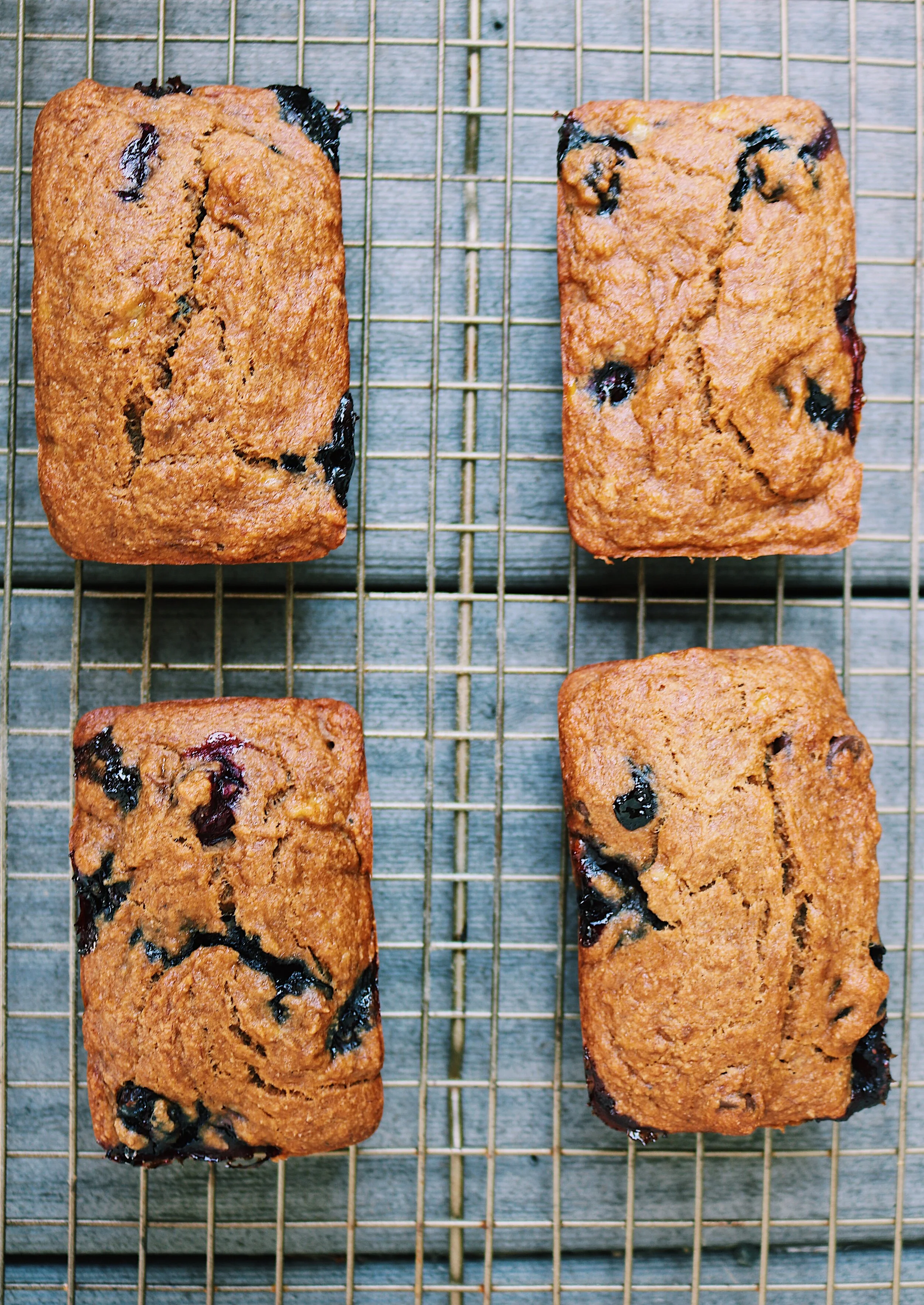 Bite Sized Blueberry Banana Bread