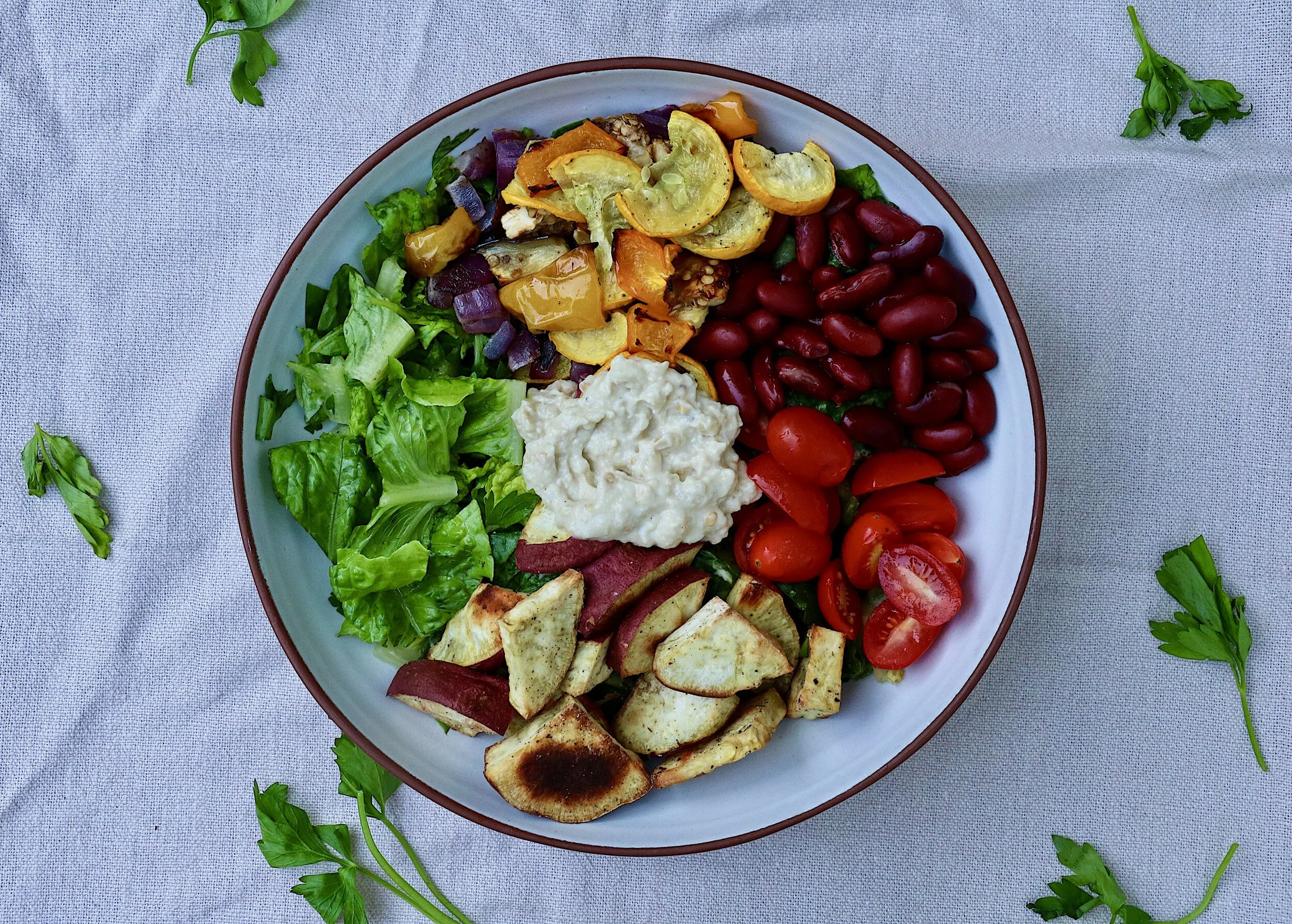 Roasted Veggie Summer Salad (Not Boring!)