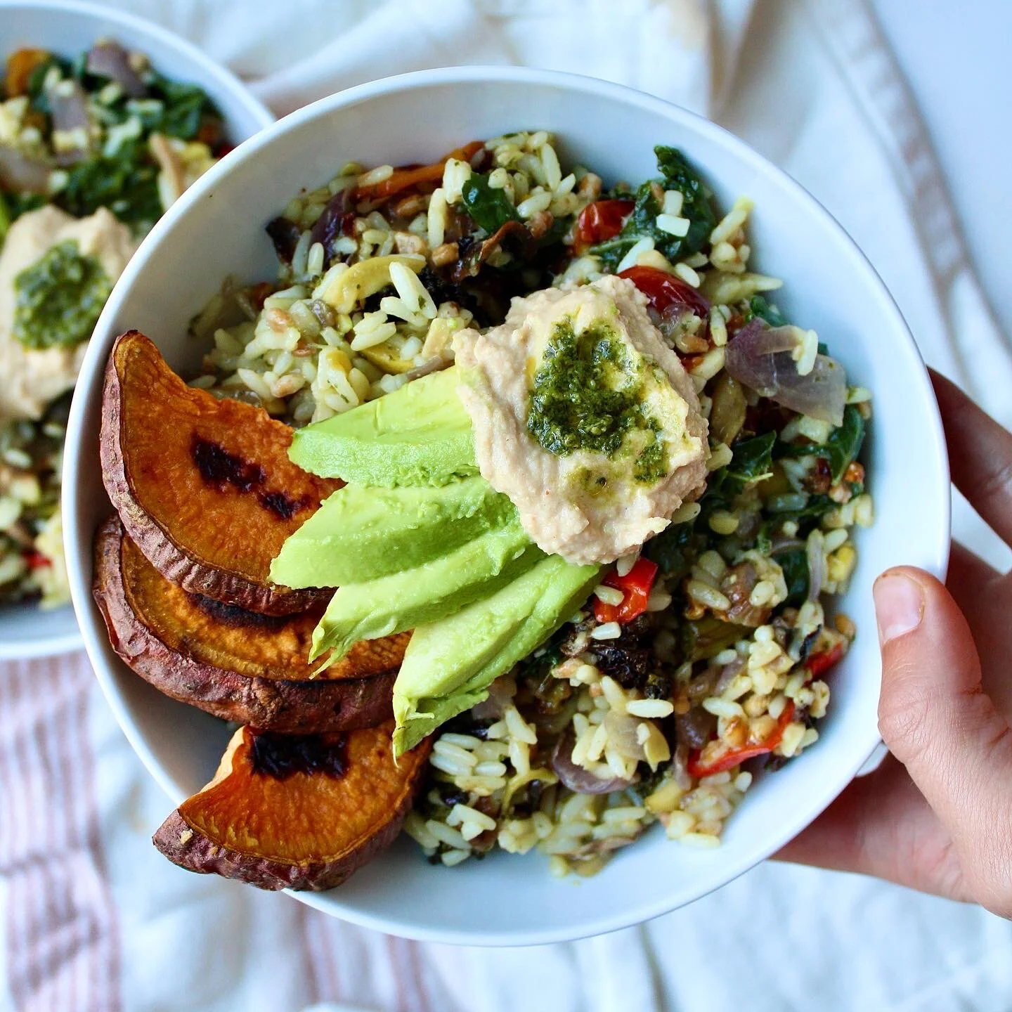 Pesto Veggie Rice Bowl