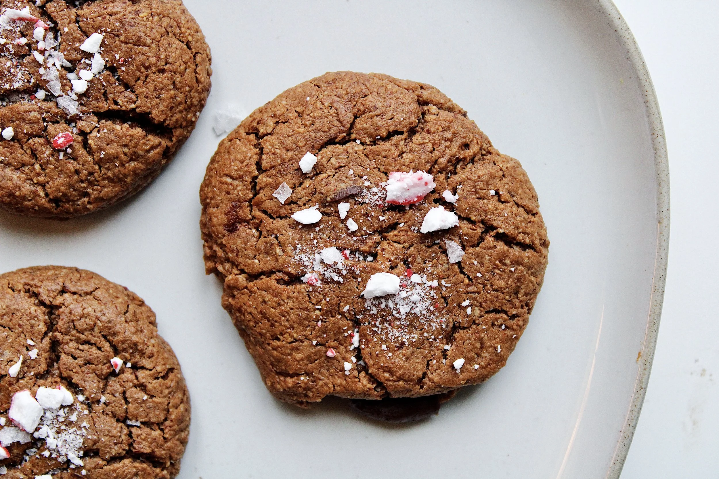 Soft Baked Chocolate Peppermint Cookies 