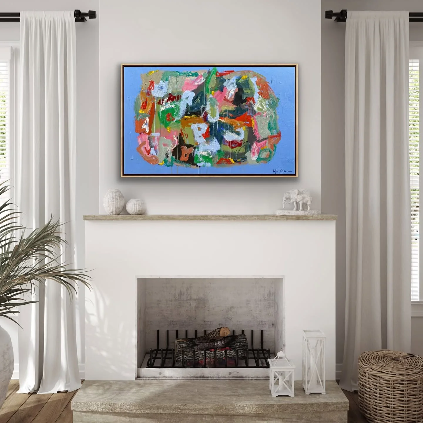 &ldquo;Mindful Aztec&rdquo; 30x48 #statementpiece #originalabstractart #boldpaintings #modernart