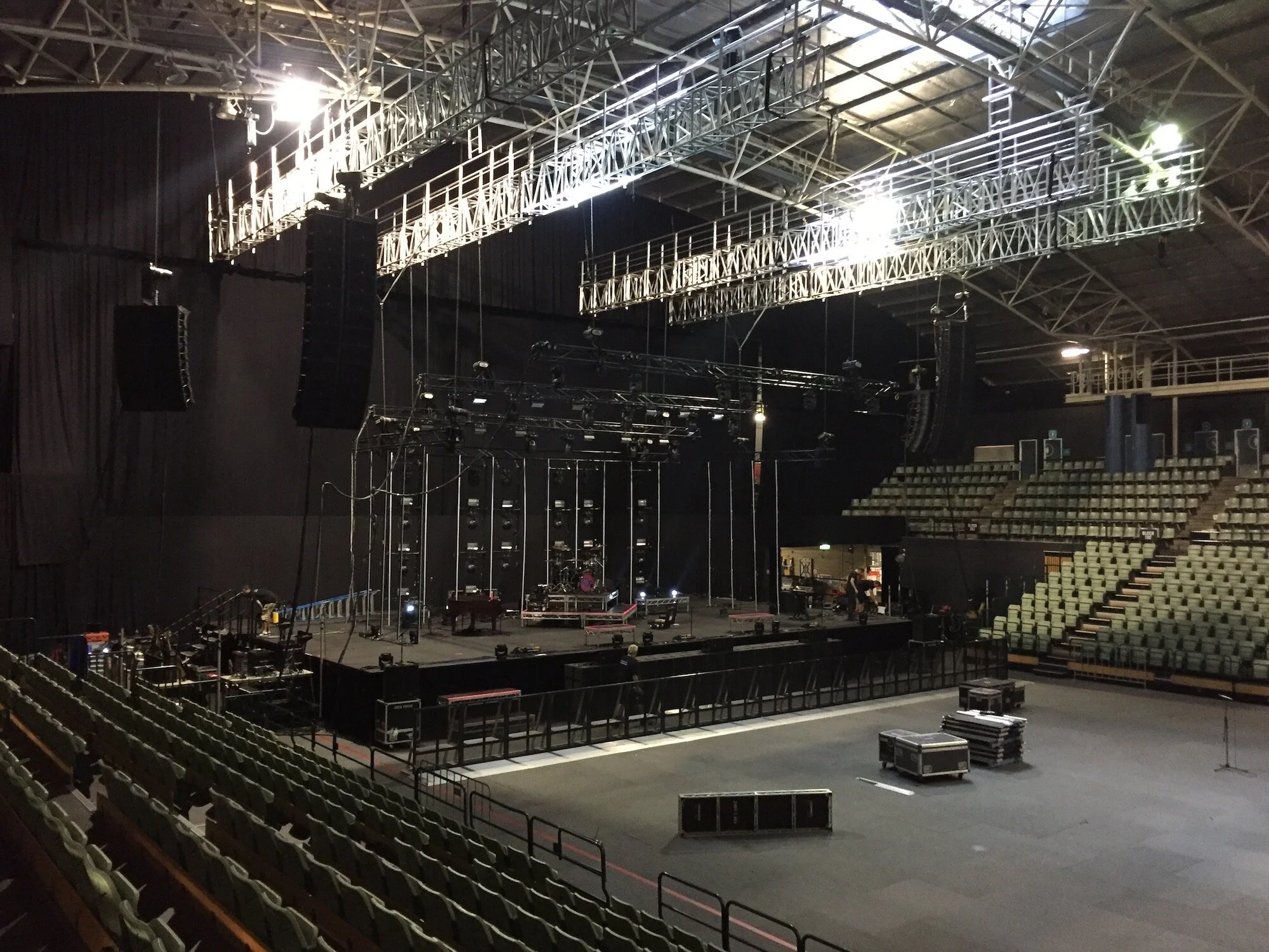 Ready for soundcheck - HBF Stadium, Perth