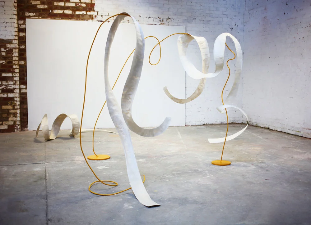  Fairy Turner (Bachelor of Arts (Fine Art) (Honours) 2017),  Fleeting at best , 2018 Paper, wire, varnish, powder coated steel; dimensions variable  2018 Tarrawarra Biennale: From Will to Form  