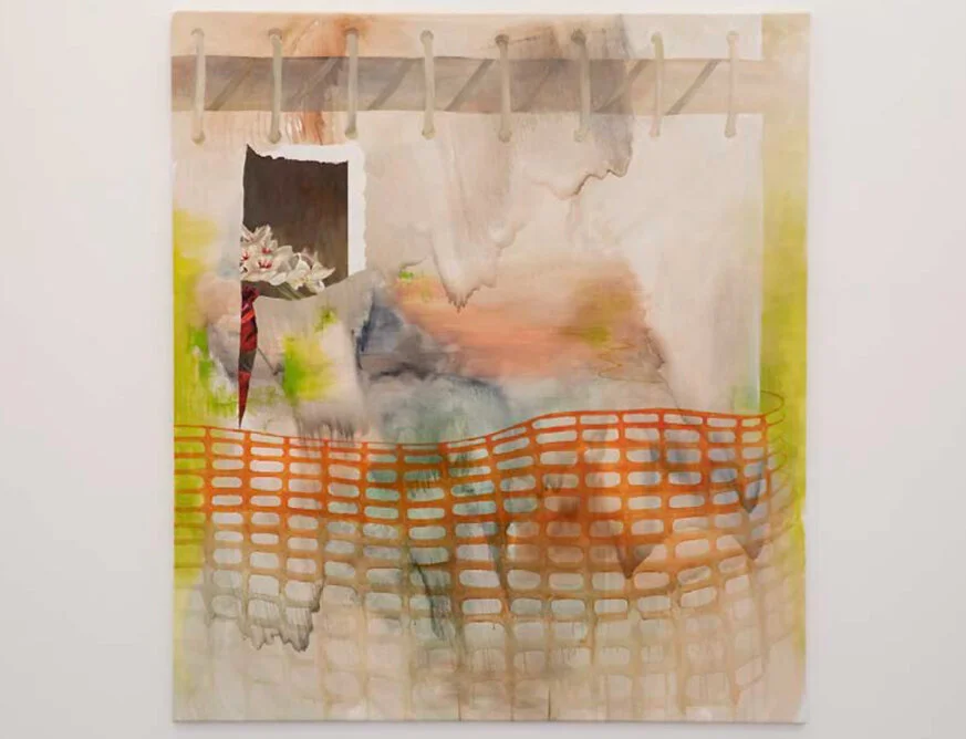  Bronte Webster (Bachelor of Arts (Fine Art) (Honours) 2019),  Soft borders , unbound, 2019 Oil on canvas, 196 x 175cm 