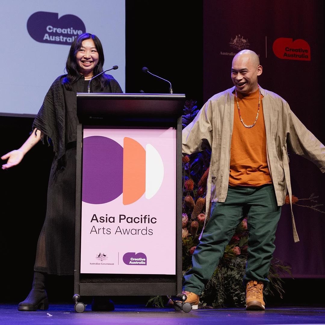 Huge congratulations to Hyphenated Projects who were awarded an Asia Pacific Arts Award for Innovation by Creative Australia.👏🎉👏

Co-directed by RMIT School of Art PhD alumnus Phuong Ngo and PhD candidate Nikki Lam, Hyphenated Projects is a multi-