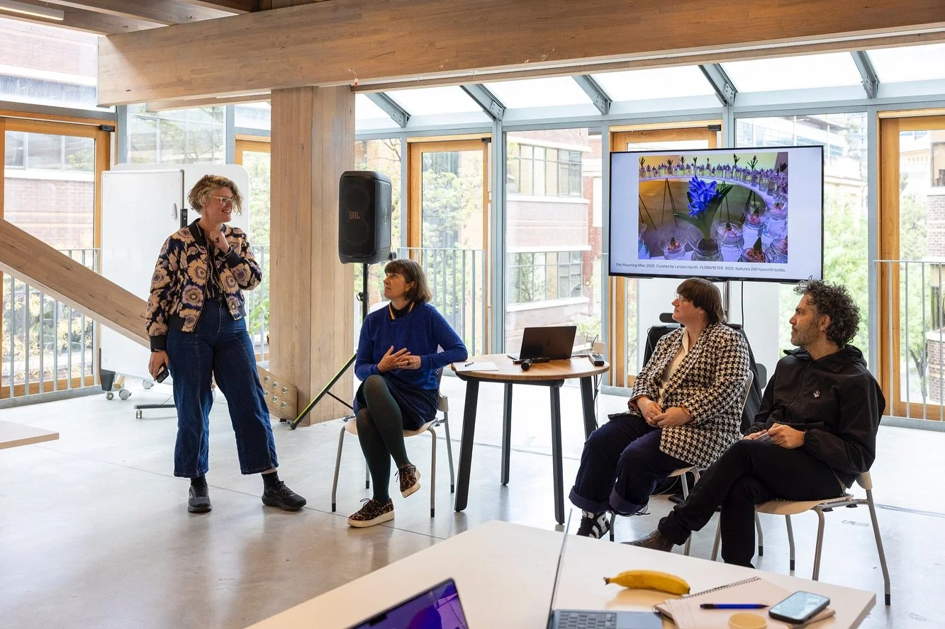 Looking Back, Looking Forward  
Research Symposium  
Presented by CAST Migration + Mobility + Art 
Friday 12 September 2025

Looking Back, Looking Forward was a symposium which focused on the rich diversity of our university community with presentati