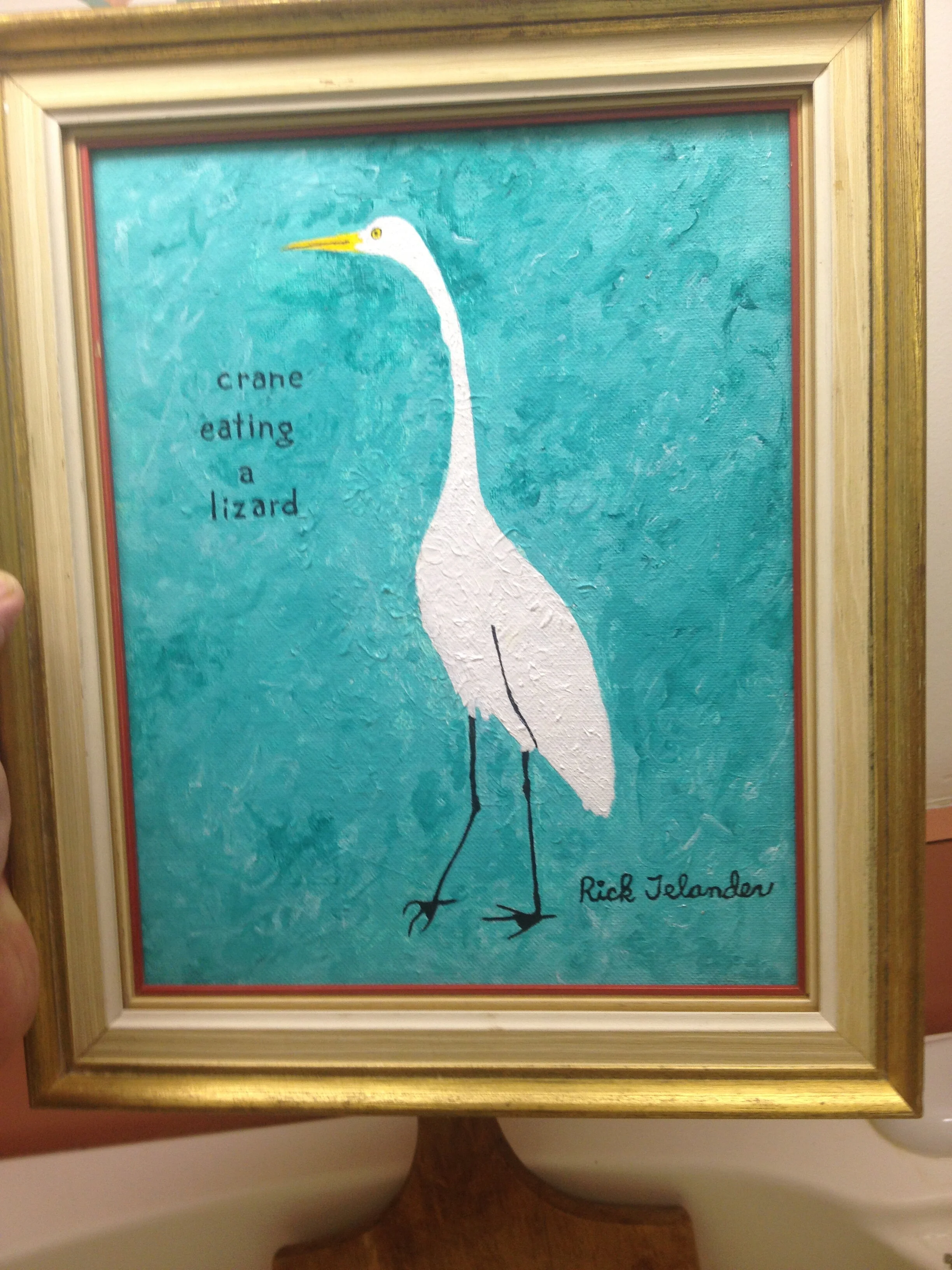 Crane Eating Lizard