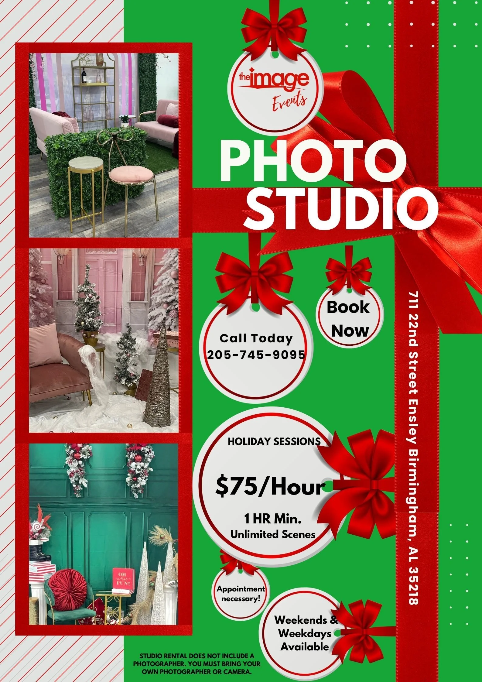 The Image Events Photo Studio Holiday Session DEPOSIT