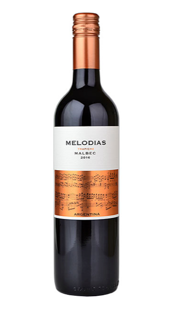 TRAPICHE MELODIAS TINTO (MALBEC) 2018, 750ML, MENDOZA ARGENTINA