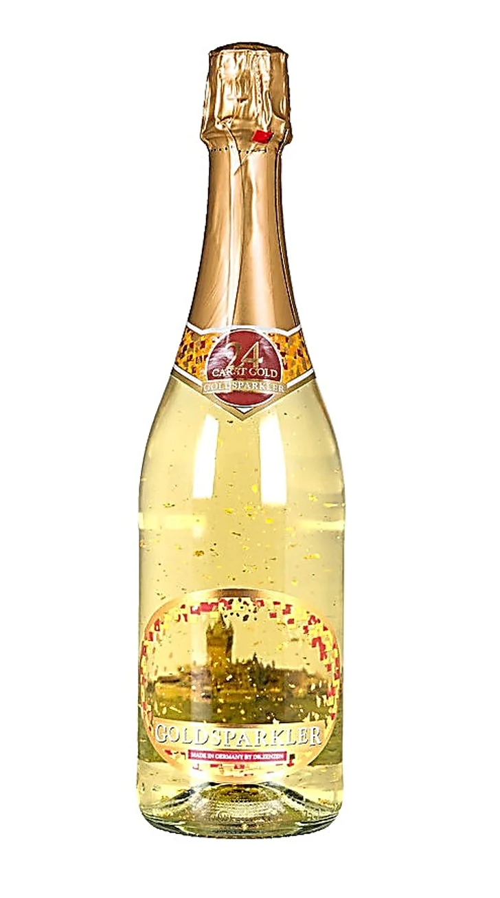 GOLDSPARKLER WITH 24 CARAT GOLD FLAKES &amp; 3D CASTLE IMAGE *Ideal for any Celebration!