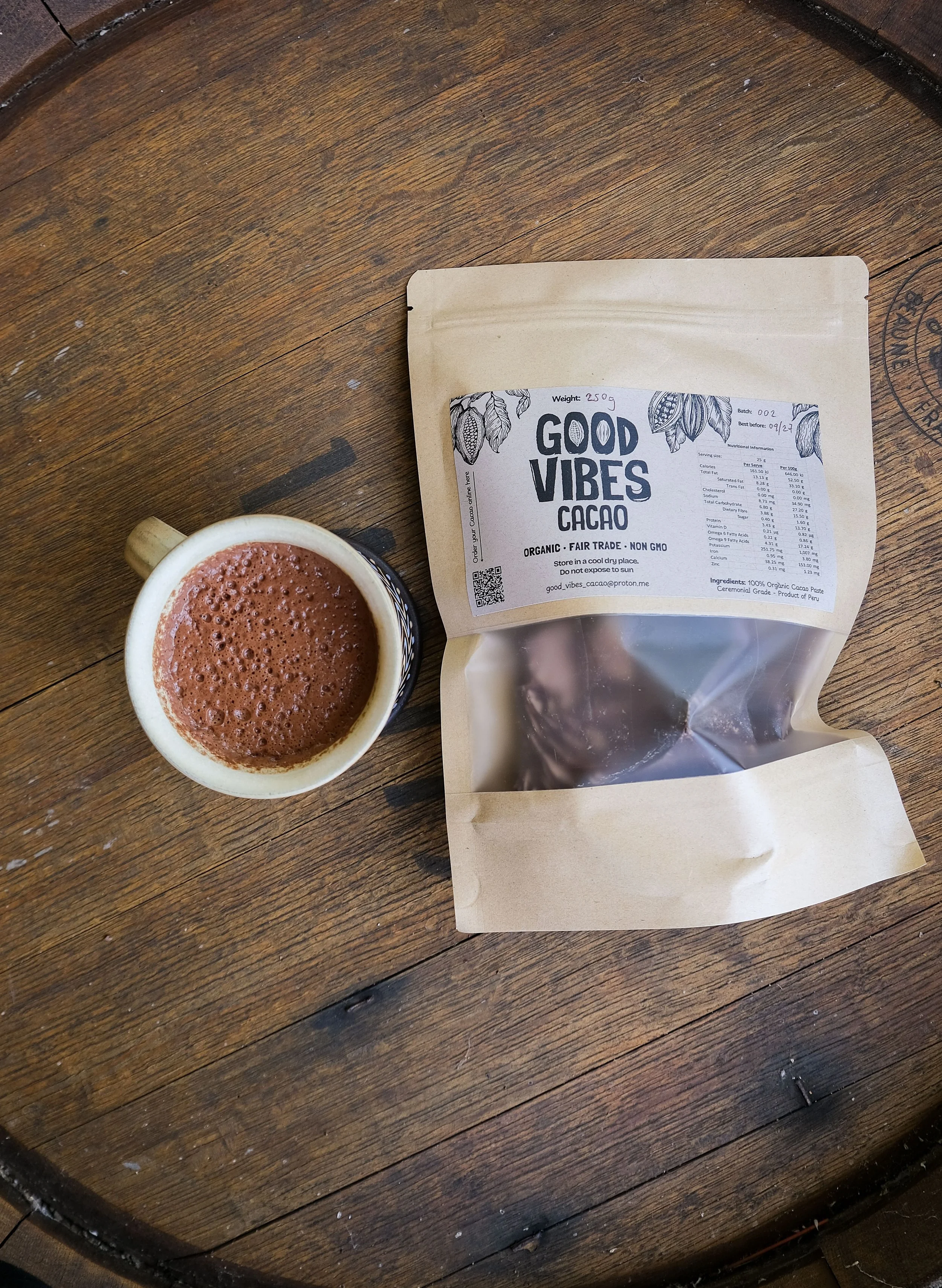 Good Vibes Organic Raw Cacao - 250g