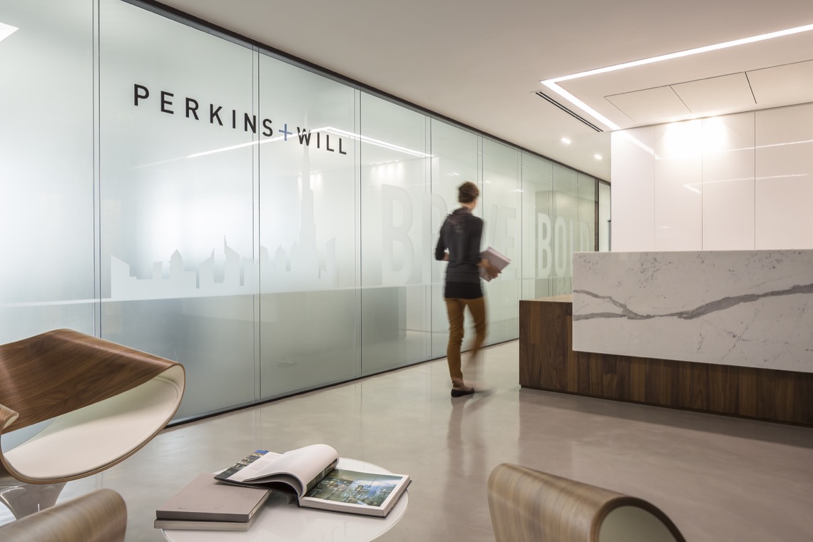 Perkins + Will Office - Pink Line Interiors, Dubai.