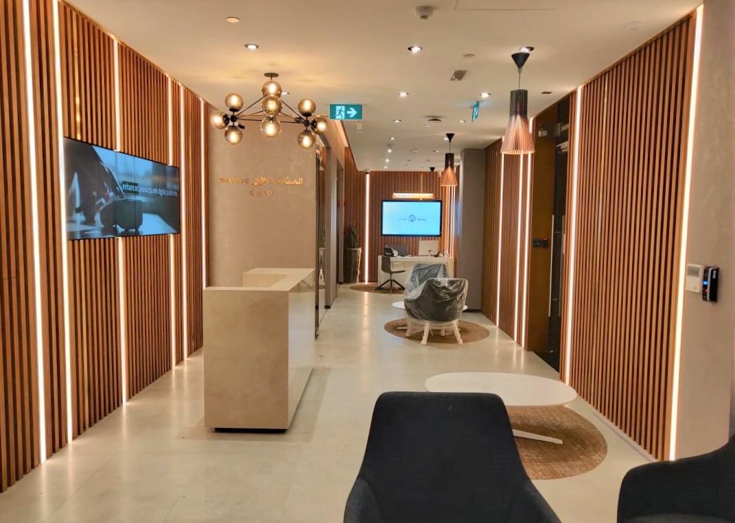 Mashreq Bank - Pink Line Interiors, Dubai.