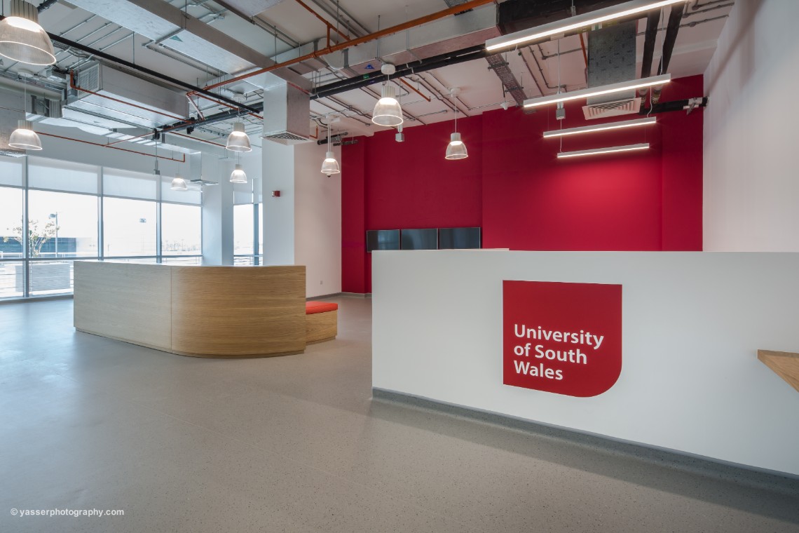 University Of South Wales - Pink Line Interiors, Dubai.