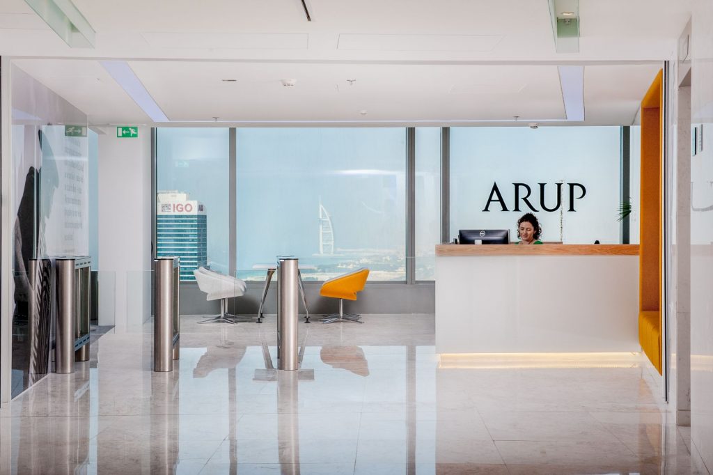 Arup Office - Pink Line Interiors, Dubai.