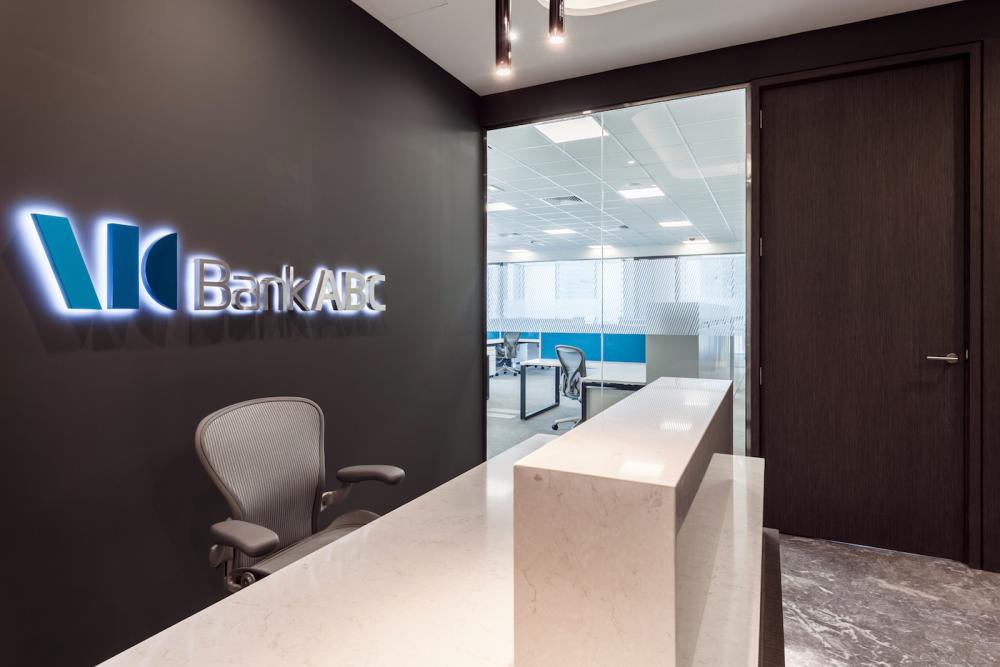 ABC Bank office - Pink Line Interiors, Dubai.