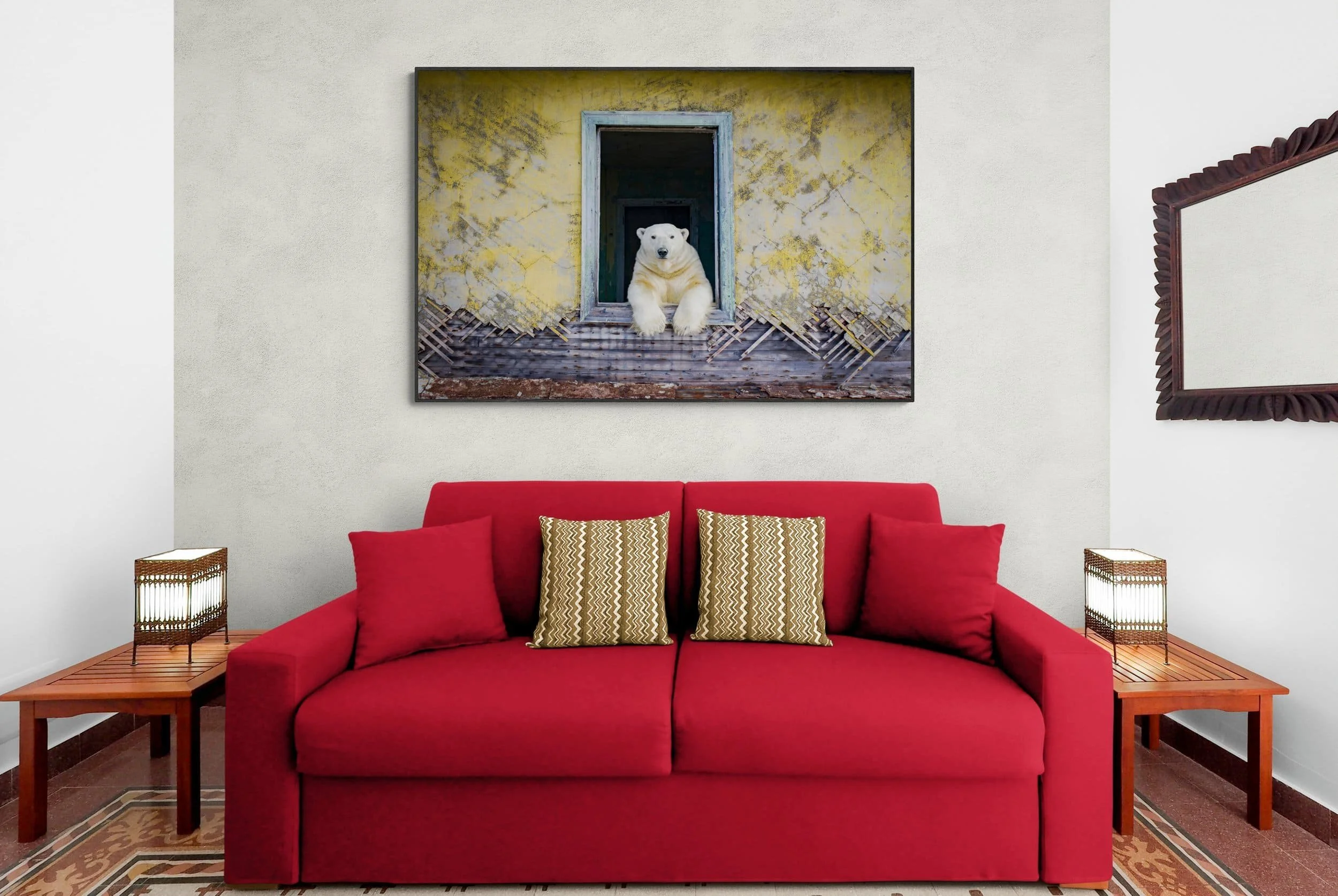 Photo Polar frame with polar bear