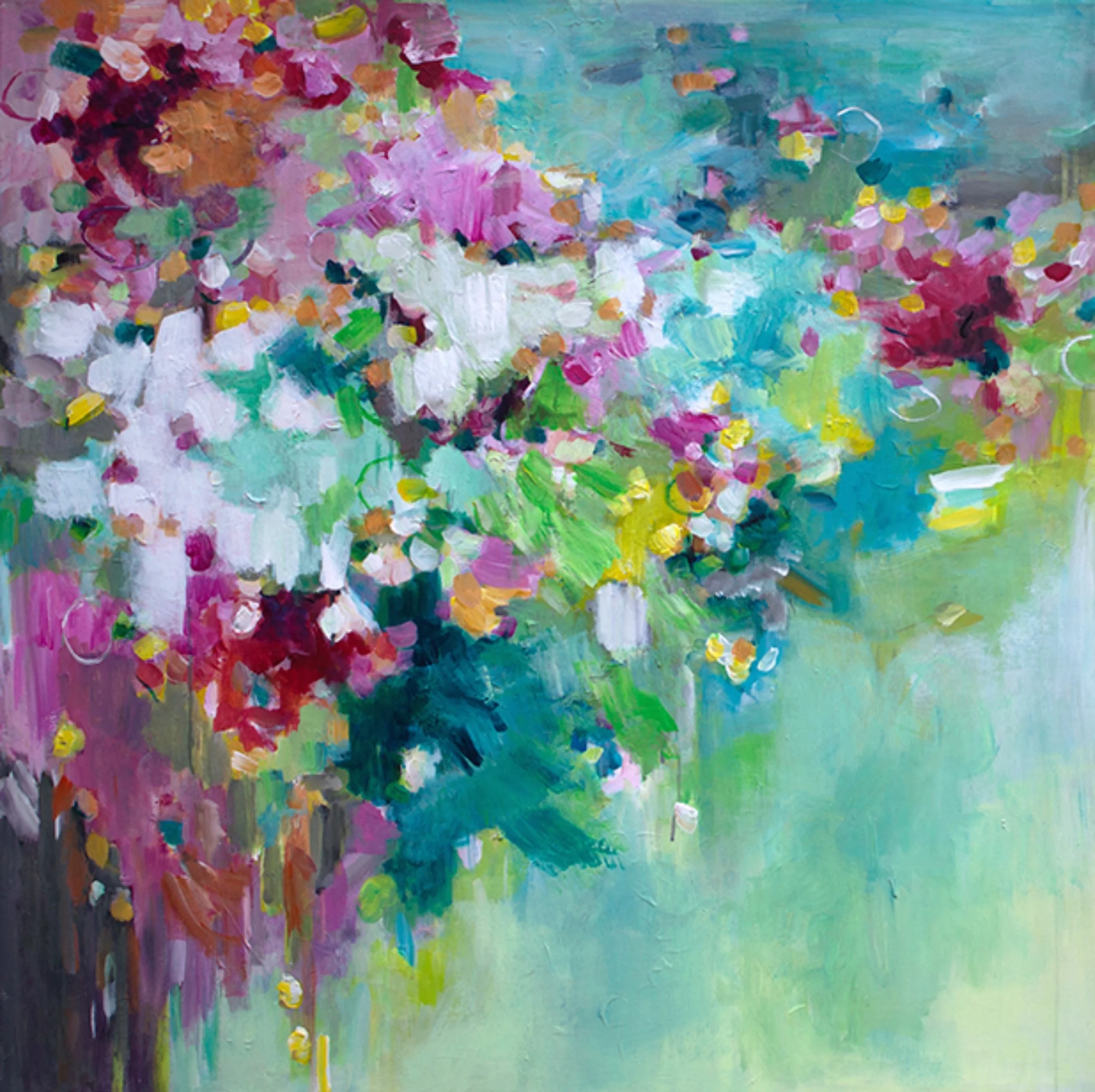 A place that has to be believed in 100 x 100 x 2 cm acrylics on canvas