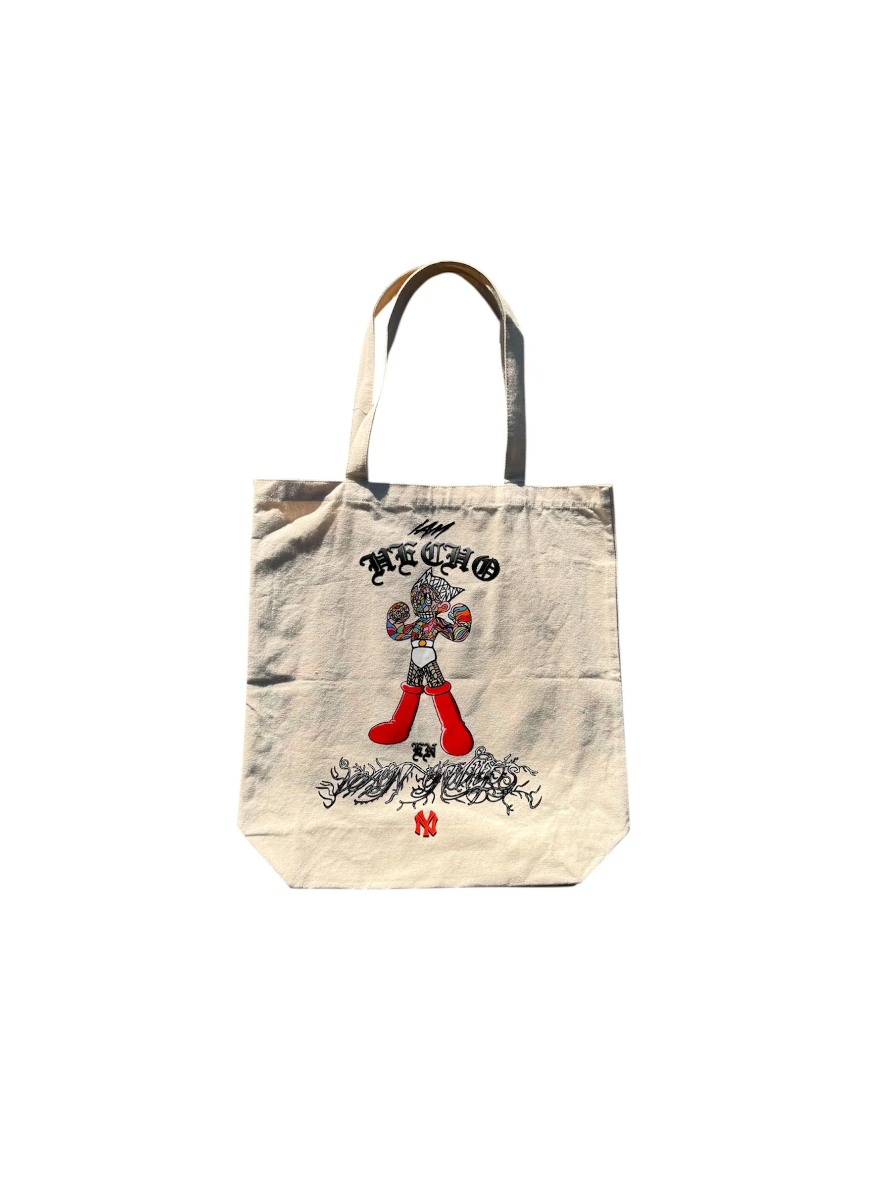 "ASTRO BOY HECHO EN VAN NUYS" TOTE BAG NATURAL