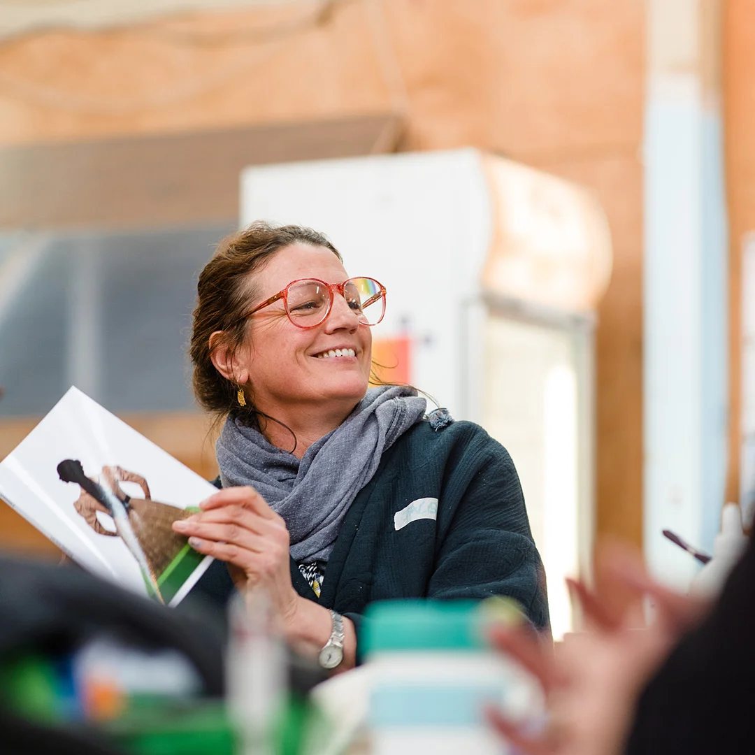 Mentor Jacqui Stockdale at member Q&A Event discussing her project, ‘Beg. Borrow. Steal.’ SUN 28 JUL 2019 Image by: Samara Clifford