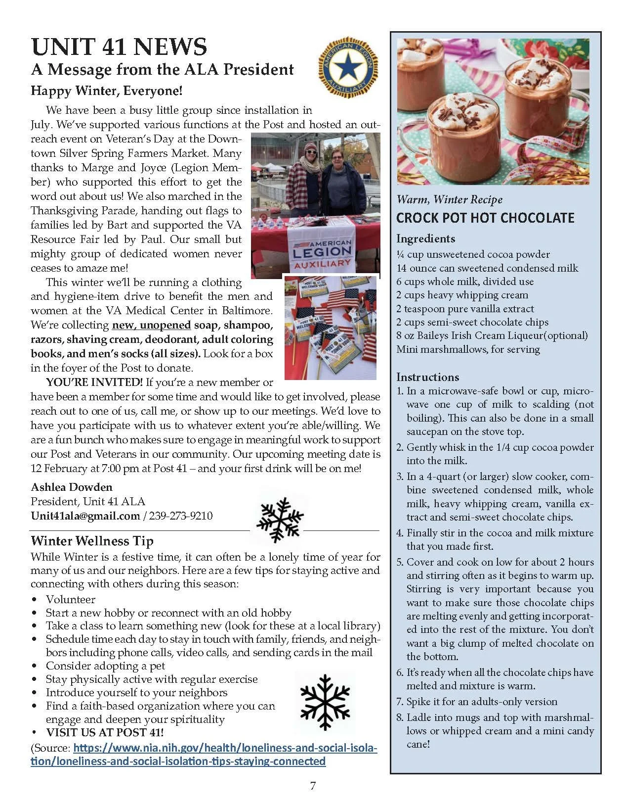News & Views: Winter 2023/24 — American Legion Post 41