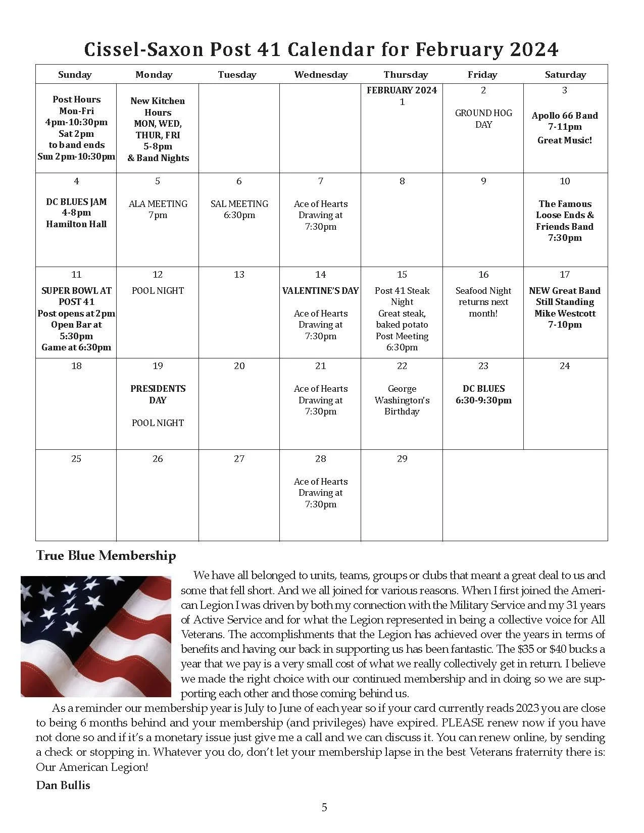 News & Views: Winter 2023/24 — American Legion Post 41