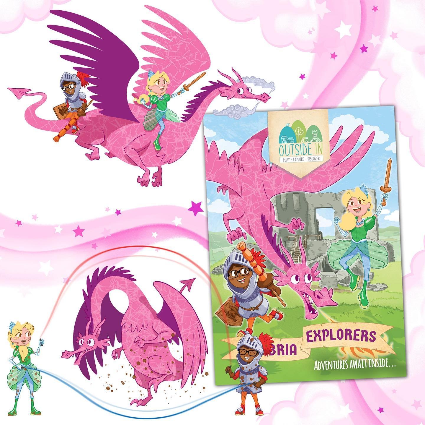 We loved creating this children&rsquo;s activity book for @outsideincumbria filled with fun &amp; engaging activities brought to life with hand illustrations and a cheeky dragon!

The book takes you on an adventure as Princess Kate, Sir Paul &amp; Sm